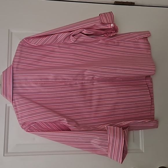 Lands’End Button Up 3/4 Sleeve Striped Shirt - Picture 7 of 10